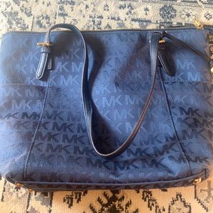 Michael Kors Logo Navy Purse